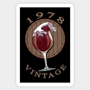 Wine Lover Birthday - 1978 Vintage Sticker